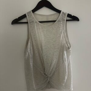 Lululemon Athletica White Twist Tank Top